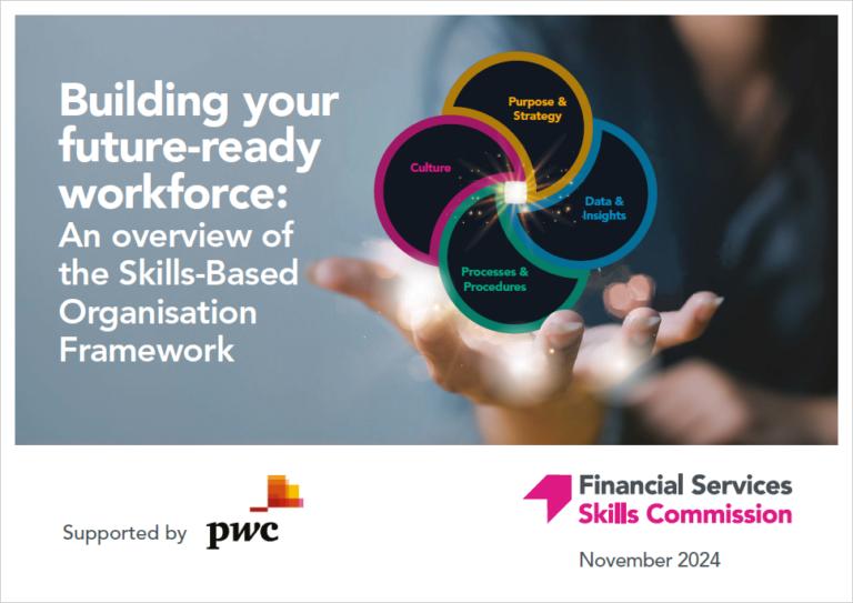 The front cover of the Skills Based Organisation Framework overview document