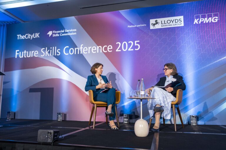 Claire Tunley and Sarah Maclean speaking at the Future Skills Conference 2025