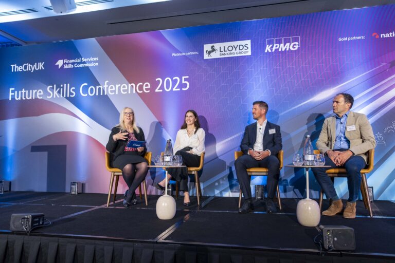 A panel on 'the future of apprenticeships' at the Future Skills Conference 2025