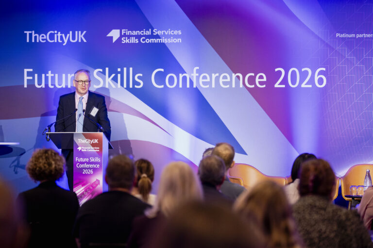Mark Hoban, chair of the Financial Services Skills Commission, speaking at the Future Skills Conference 2026